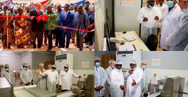 PRESIDENT MAHAMA INAUGURATES A NEW COCOA PROCESSING FACTORY