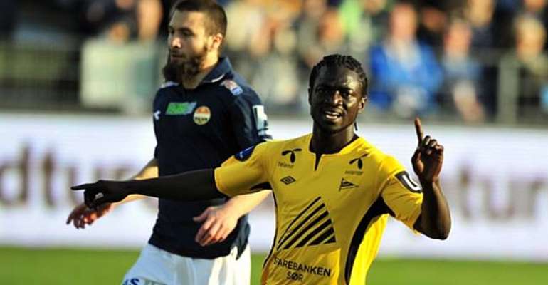 Ernest Asante scored twice for IK Start