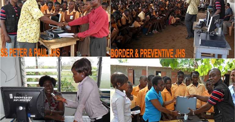 FRIENDS OF HON. FIFI FIAVI KWETEY DONATES TO SCHOOLS