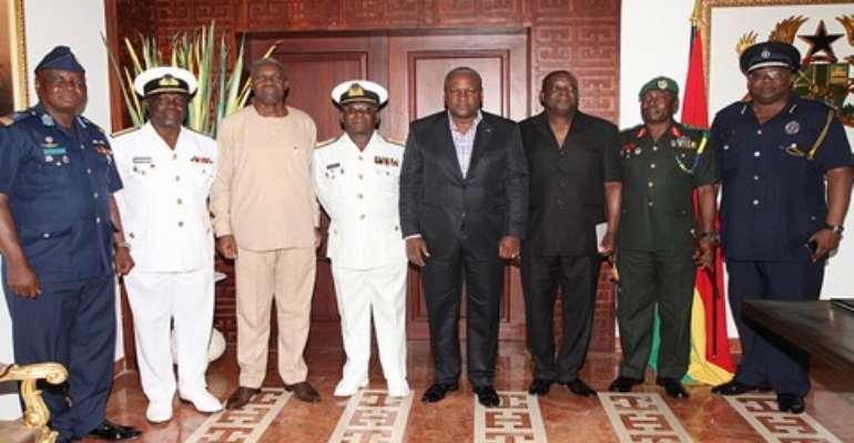 President Mahama and the Security Chiefs