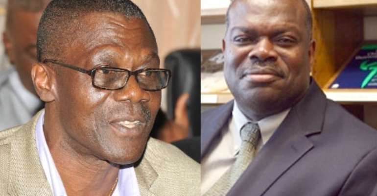Lt Colonel Larry Gbevlo-Lartey (rtd), inset.Prof. Ernest Aryeetey