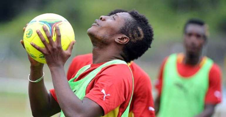 Asamoah Gyan is struggling with a suspected hamstring injury