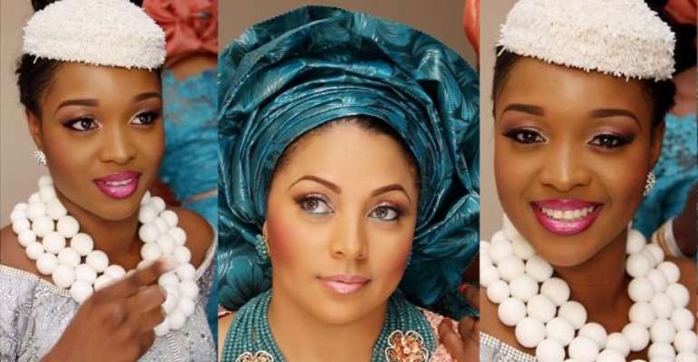 Lola Omotayo And Anita Isama Okoye, Psquare's Wives Looking Stunning at Paul And Anita's Wedding