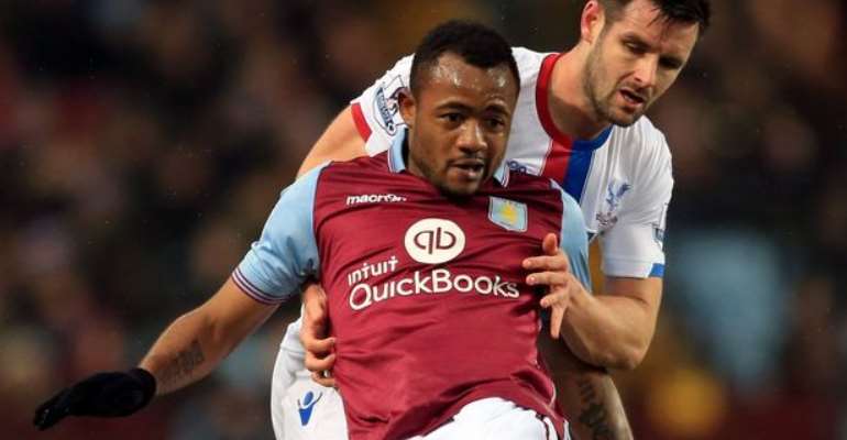 Jordan Ayew in action for Aston Villa