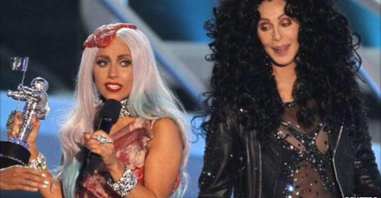 Cher told the audience she had been raising eyebrows when Lady Gaga