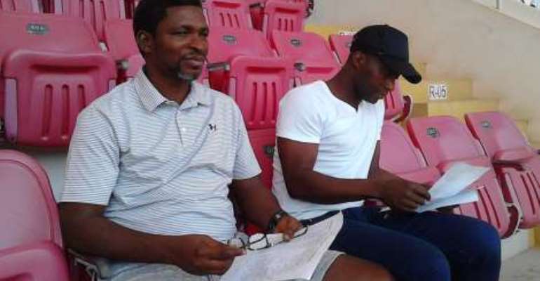 Ghana assistant coach Konadu monitoring players at the G6