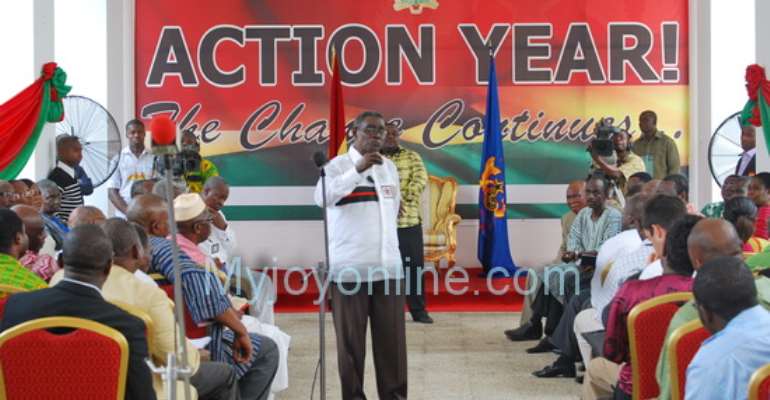 President John Mills answering questions during the interaction.