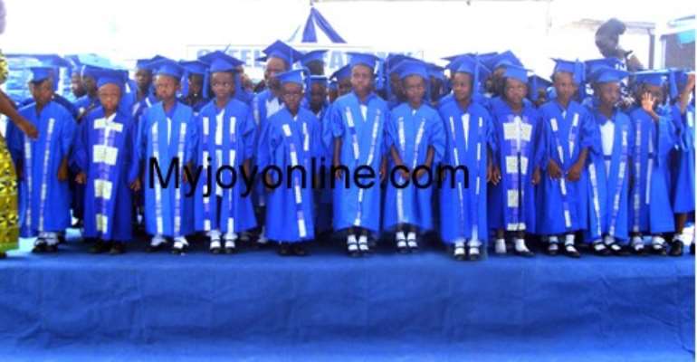 A line-up of the graduating pupils