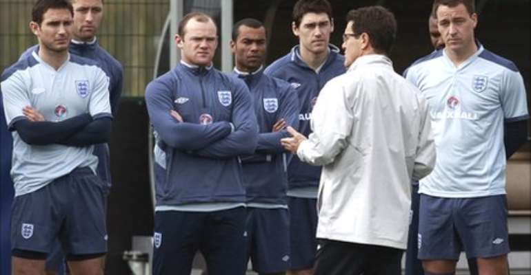 Lampard (left), Rooney (third left), Cole (centre) and Terry (right) have been released