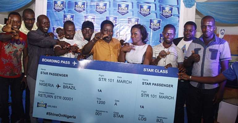 Star Celebrates Lucky Winners As They Leave For Brazil