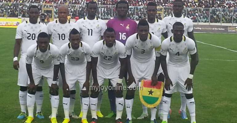 Ghana’s line-up against Zambia last Friday.