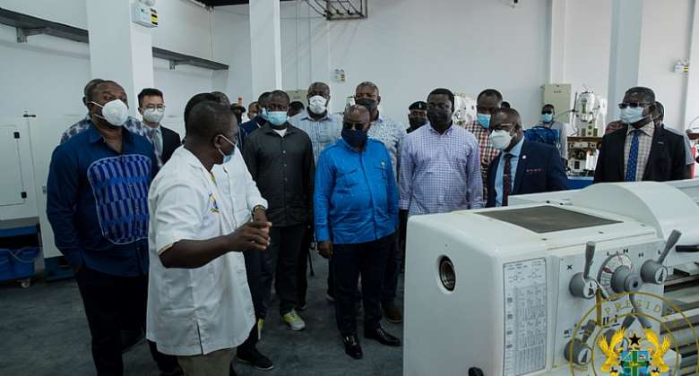 Akufo-Addo commissions Engineering Workshops at Cape Coast Technical University