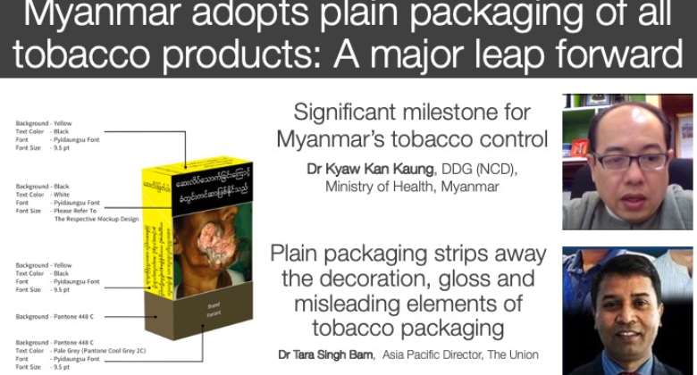 Prioritising tobacco control amidst crisis, Myanmar adopts plain packaging