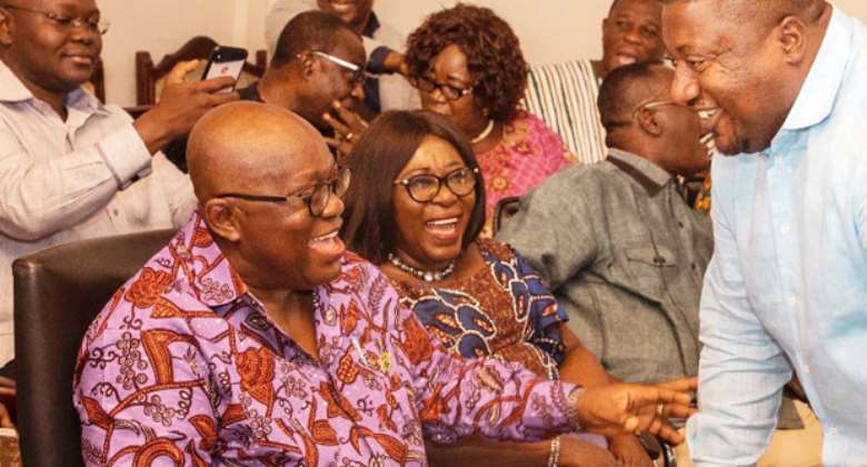 President Akufo-Addo interacting with Nana B at a recent public event
