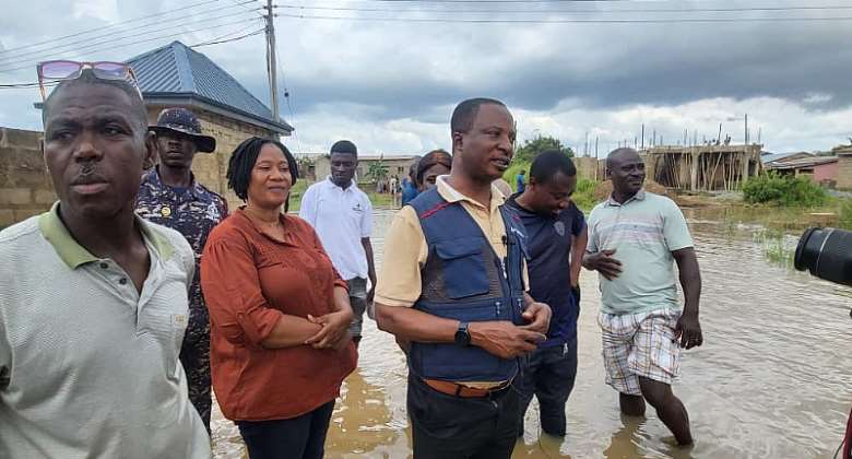 Photos Amasaman MP tours flood areas in constituency