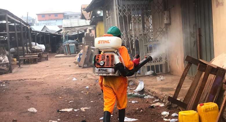 Disinfection Exercise: Techiman Market Manager Praises Govt, Zoomlion