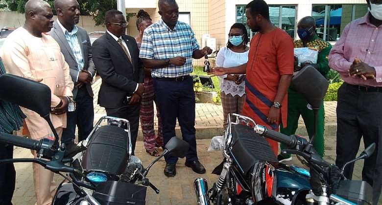 Mobility Technologies donate two Apsonic Motor Bikes to GOC