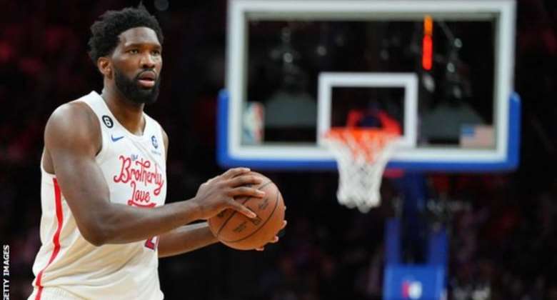 Embiid scored 26 of the 76ers' 27 points in the fourth quarter