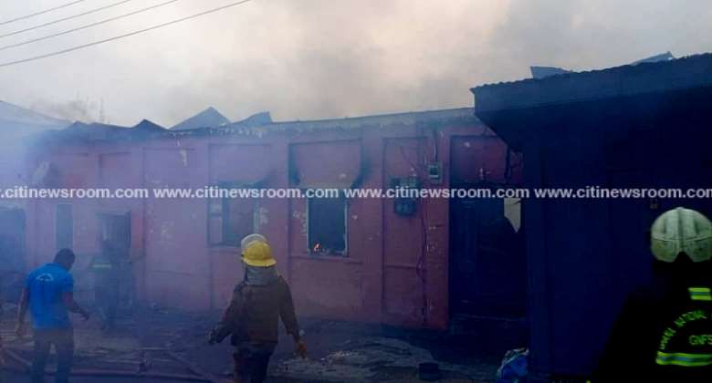 Kumasi: Fire destroys compound house at Fante New Town