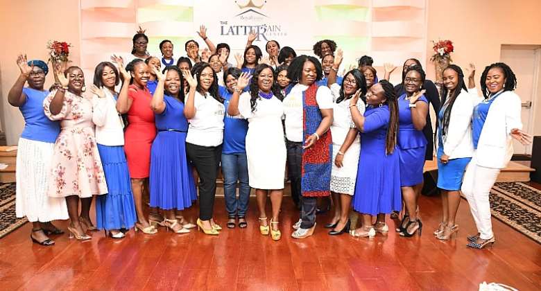 Royal Ladies in a group picture with Pastor Mrs. Betty Twum, First Lady of Latter Rain Center