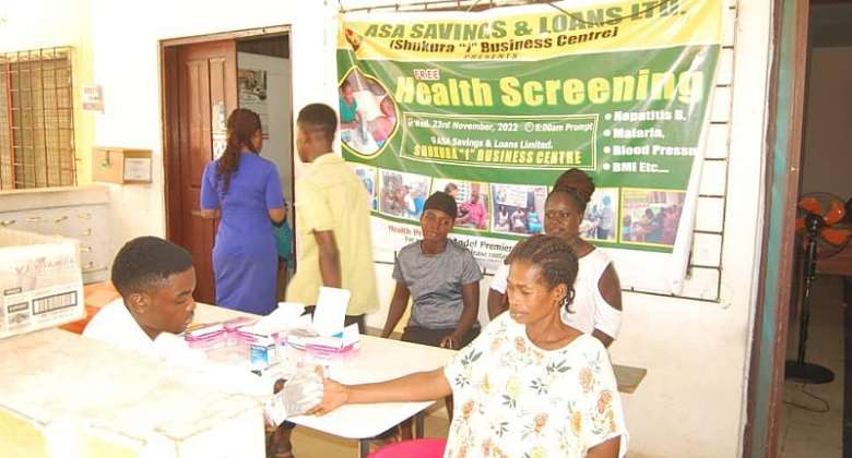ASA Savings and Loans Ltd organises free health screening exercise for clients at Shukura and Mataheko