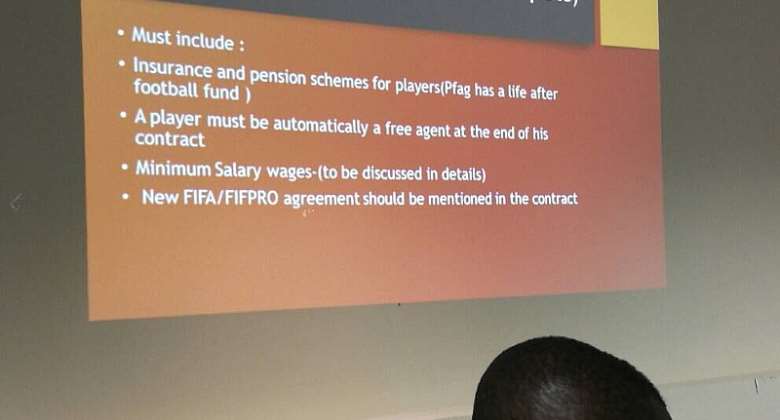 Ex-Ghana Midfielder Yusif Chibsah Makes Presentation On Behalf Of PFAG At Ghana FA Seminar