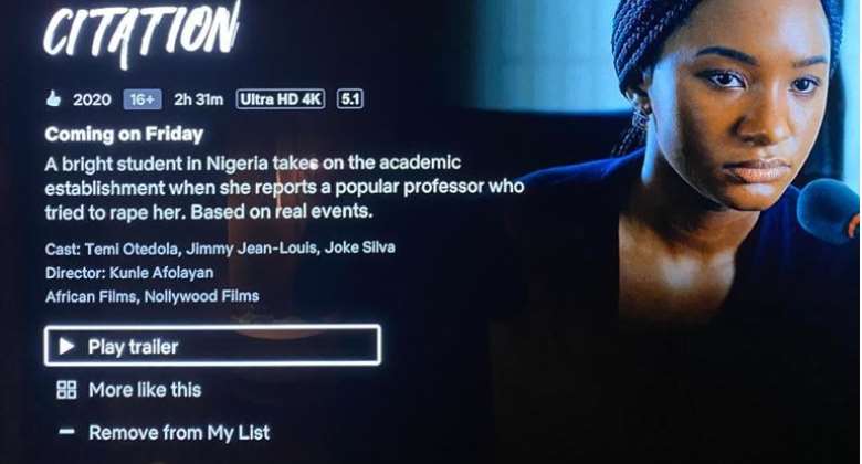 Billionaire Heiress, Temi Otedola, Shines As Kunle Afolayan Premiers New Movie, Citation on Netflix.