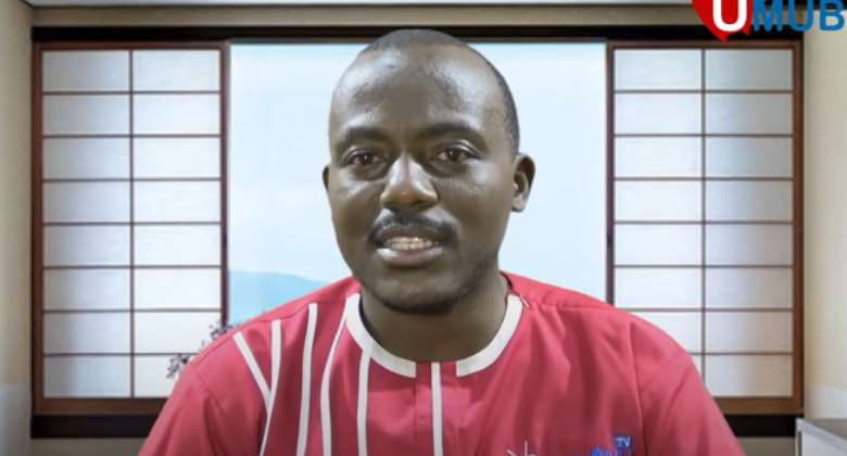 Rwandan journalist Thoneste Nsengimana has been detained since mid-October and charged with anti-state crimes. Photo: Umubavu Tv OnlineYouTube