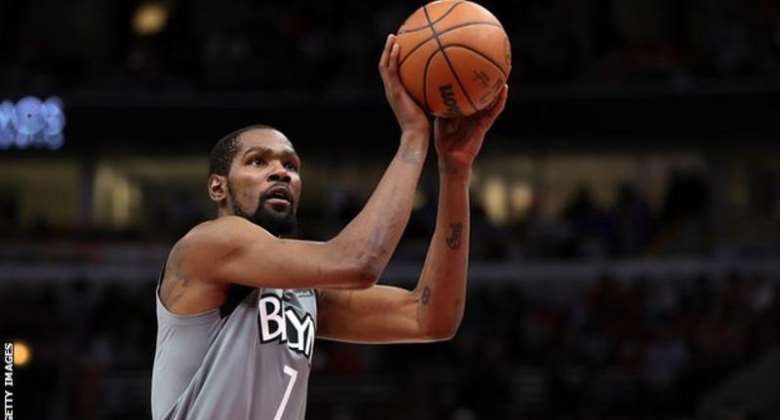 Kevin Durant scored a game-high 27 points for the Nets, who improved their road record to 15-4