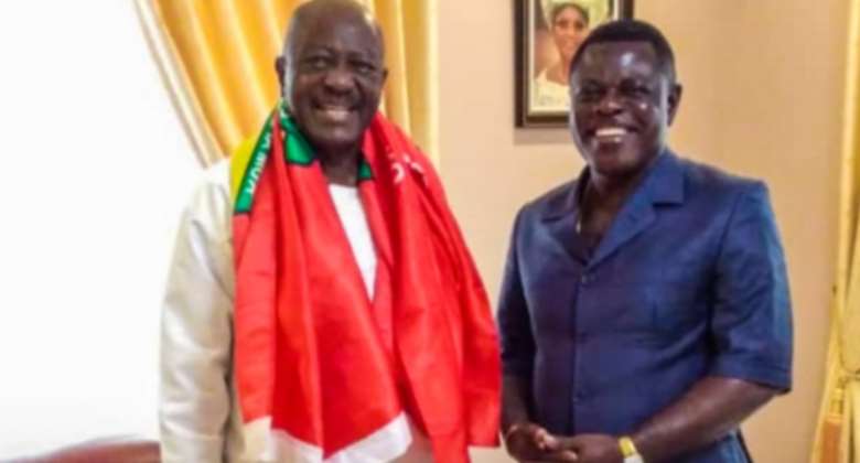 Deceased former Kotoko chairman Yaw Bawuah [Left] picture with Dr. Kwame Kyei