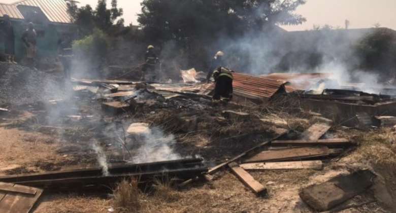 Fire destroys structures in Ashaiman