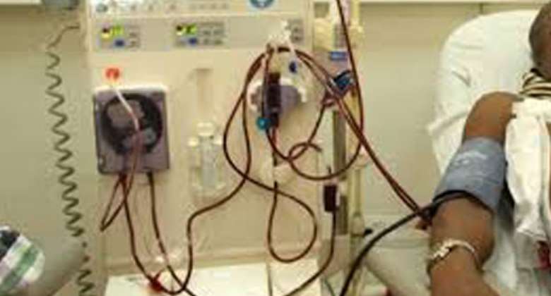 A patient on dialysis