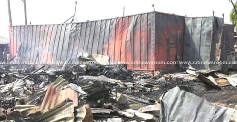 Kumasi: Shops burnt to ashes at Buokrom B-line