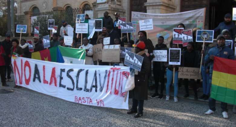 African Community In Spain Demonstrate Against Slavery In Libya