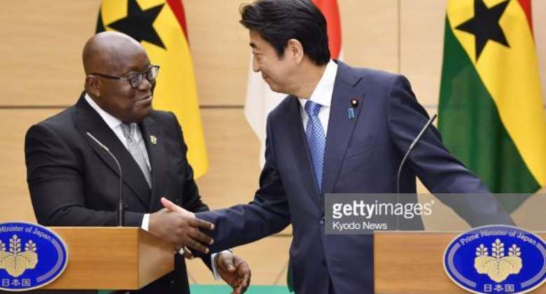 Akuffo-Addo of Ghana and Chinzo Abe of Japan. Credit to Getty images