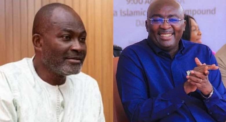 Kennedy Agyapong, Assin Central MP left and Dr. Mahamadu Bawumia, Vice President of the Republic of Ghana