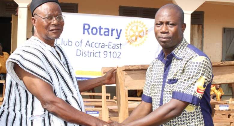Accra East Rotary Club Gives Furniture To Sinyangsa Primary, JHS