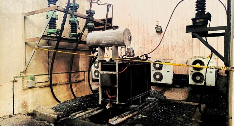 ECGs 33kV transformer destroyed by fire at Achimota power station
