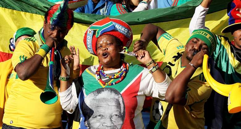South African supporters at the 2010 menamp;39;s football World Cup. - Source: Phil ColeGetty Images