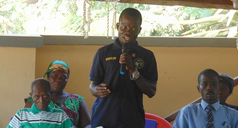 Cocoa farmers sensitized on COCOBODs flagship programme at Nkonya Wurupong