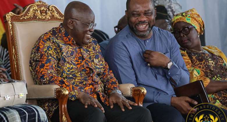 President Nana Akufo-Addo left in a chat with Matthew Opoku Prempeh