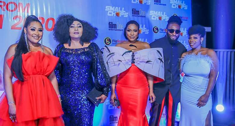 Peter Okoye, Ay, Lily Afe, Chinedu Ikedieze, Falz Turn Up For Chika Ikes Premiere Of Small Chops Movie