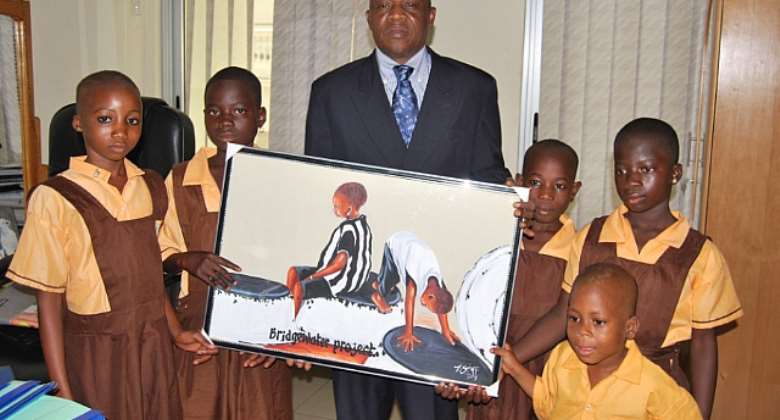Justice Atuguba With Some Of The Children
