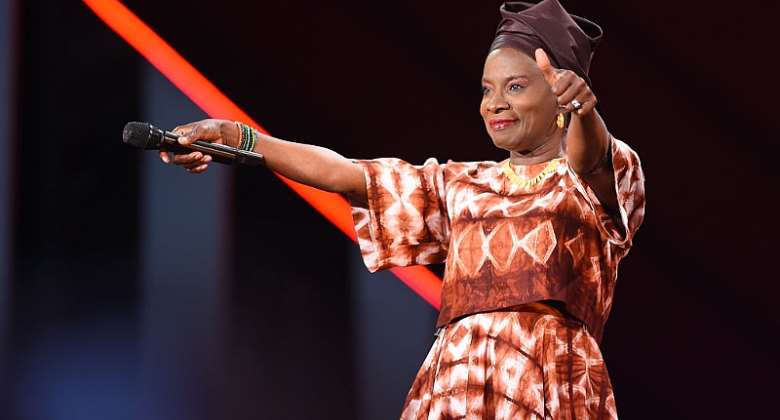 Angelique Kidjo on stage in Paris in 2021. - Source: Stephane Cardinale - CorbisCorbis via Getty Images