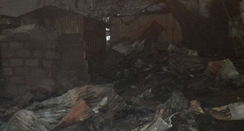 Fire guts seven wooden structures, shops at Ashaiman