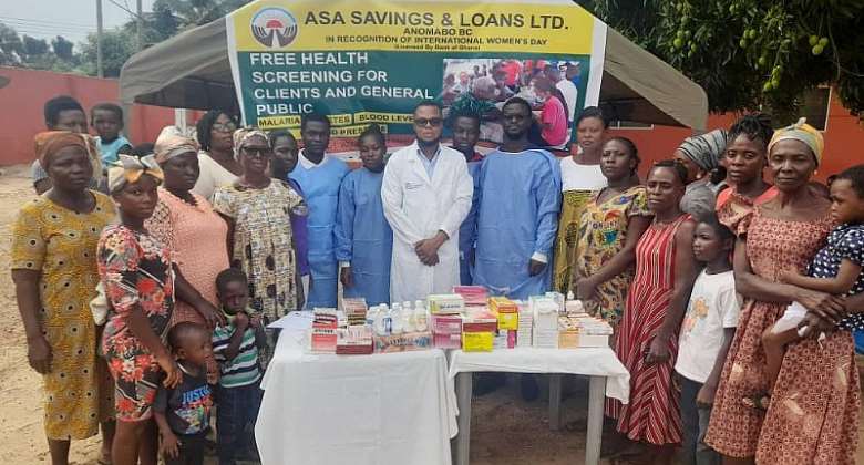 ASA Savings and Loans Anomabo Business Center organises free health screening for customers