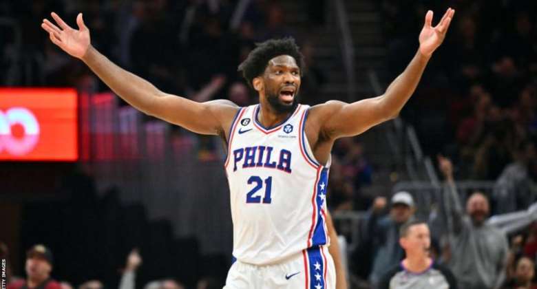 Philadelphia's Joel Embiid was initially ejected from the game after a sixth foul but 76ers coach Doc Rivers successfully challenged the call