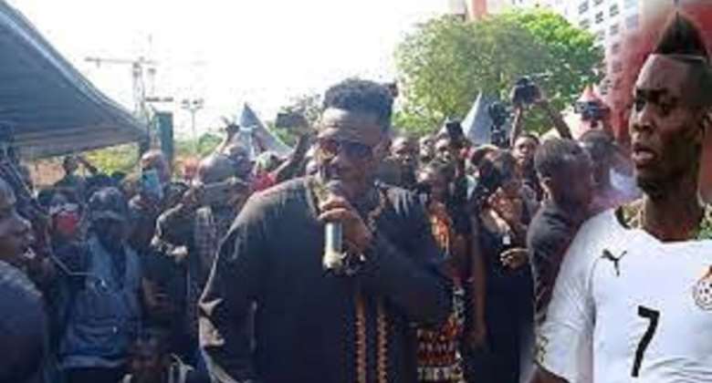 Versatile Asamoah Gyan performs at Christian Atsu's funeral