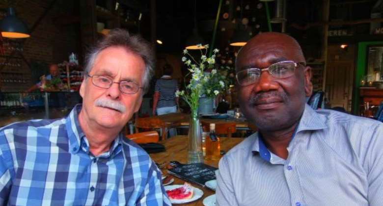 Scientist Johan Van Dongen and the Ghanaian-Belgian writer, Joel Savage