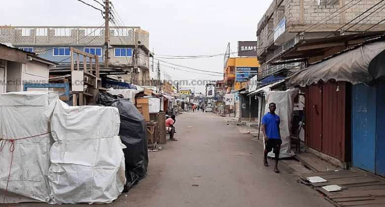 Accra Markets Closed For Coronavirus Spraying Exercise Photos